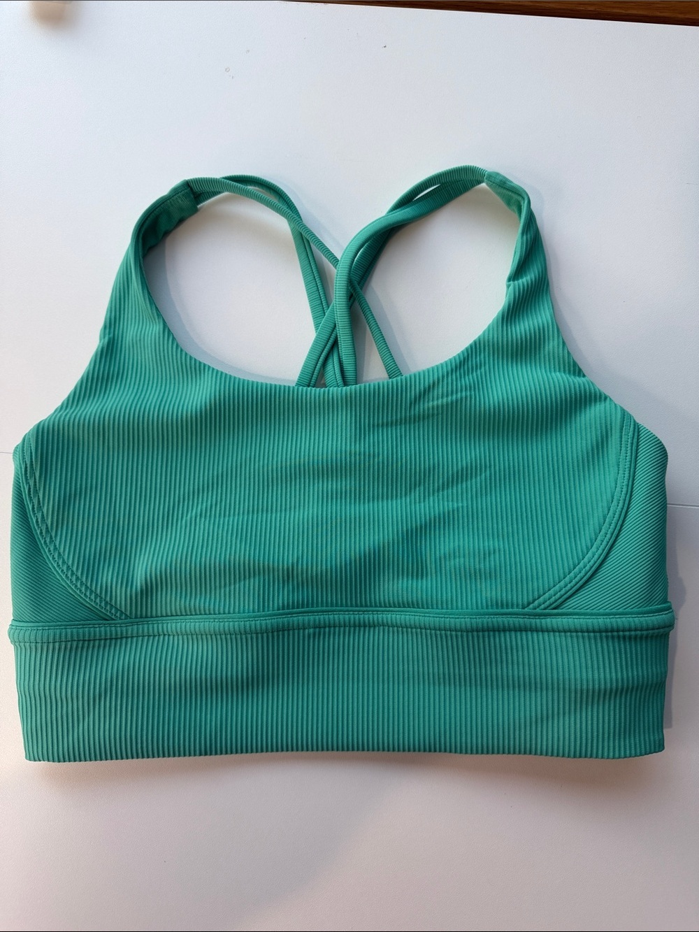 Lululemon Energy Bra Longline Rib Size 8 Cup Paradise Green